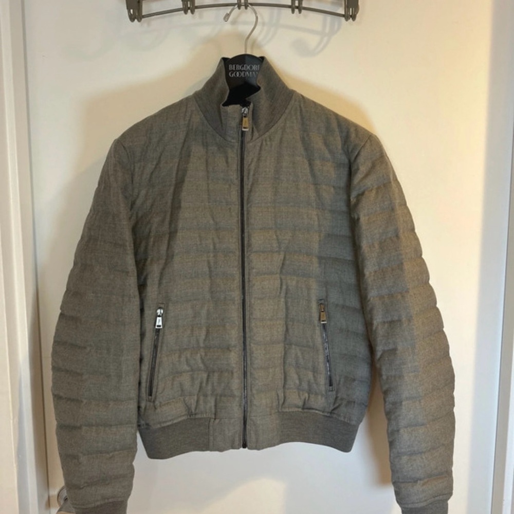 Ralph Lauren Purple Label Men’s Gray Reversible Bomber Jacket